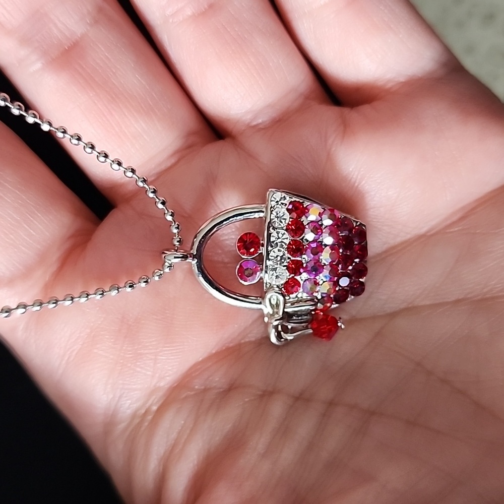 Austrian crystal encased pendant and necklace